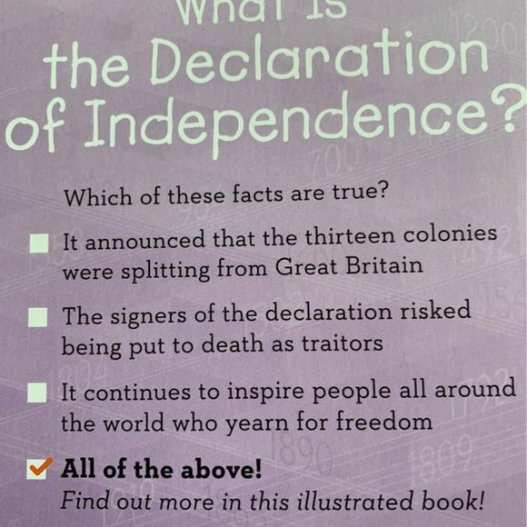 What is the Declaration of Independence paperback book - Picture 4 of 4